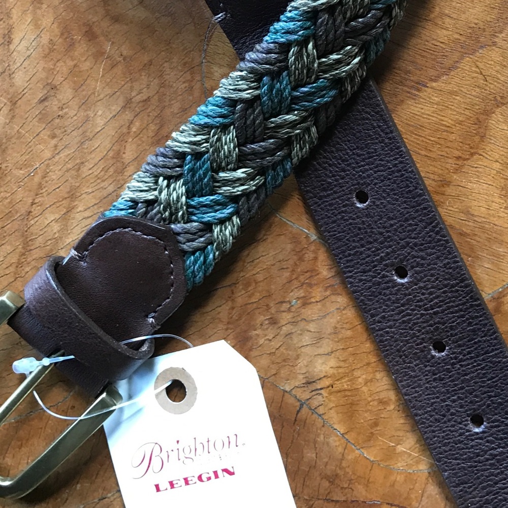 Fabric and leather belt